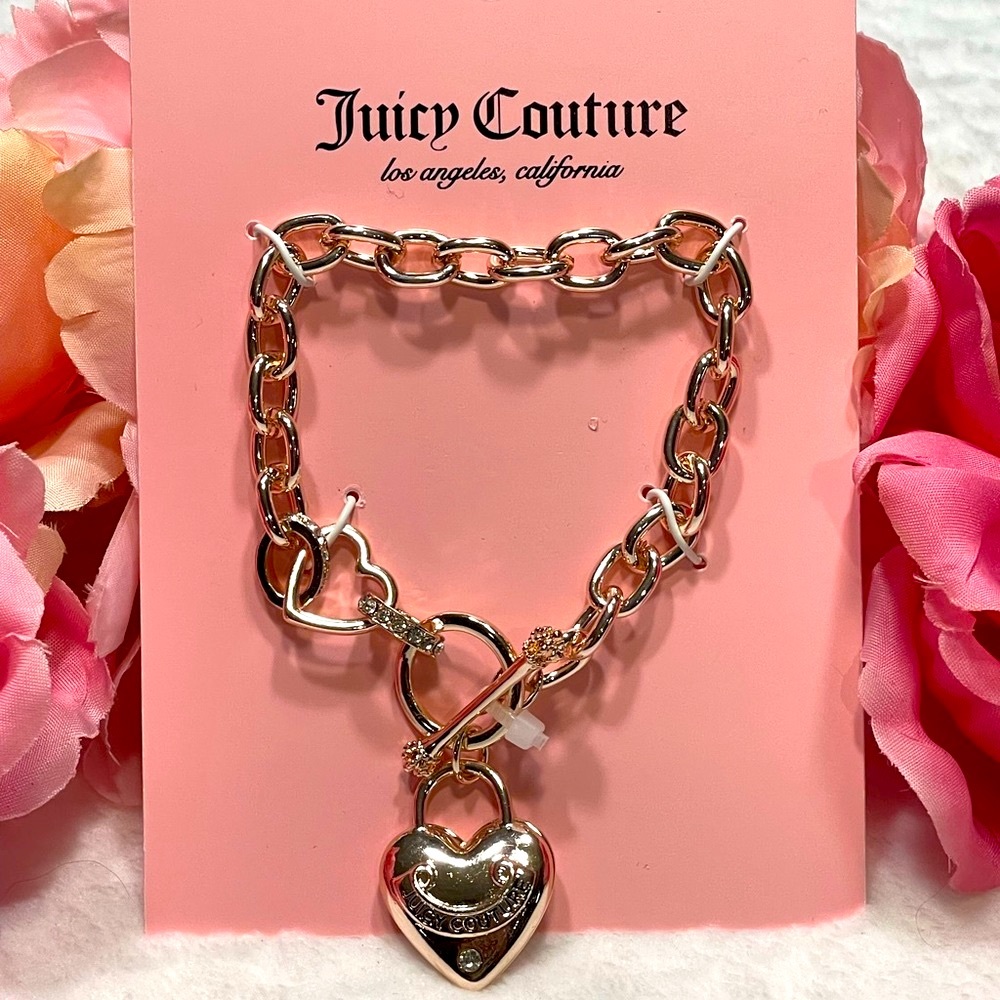 💕Juicy Couture Gold Heart Toggle Bracelet
